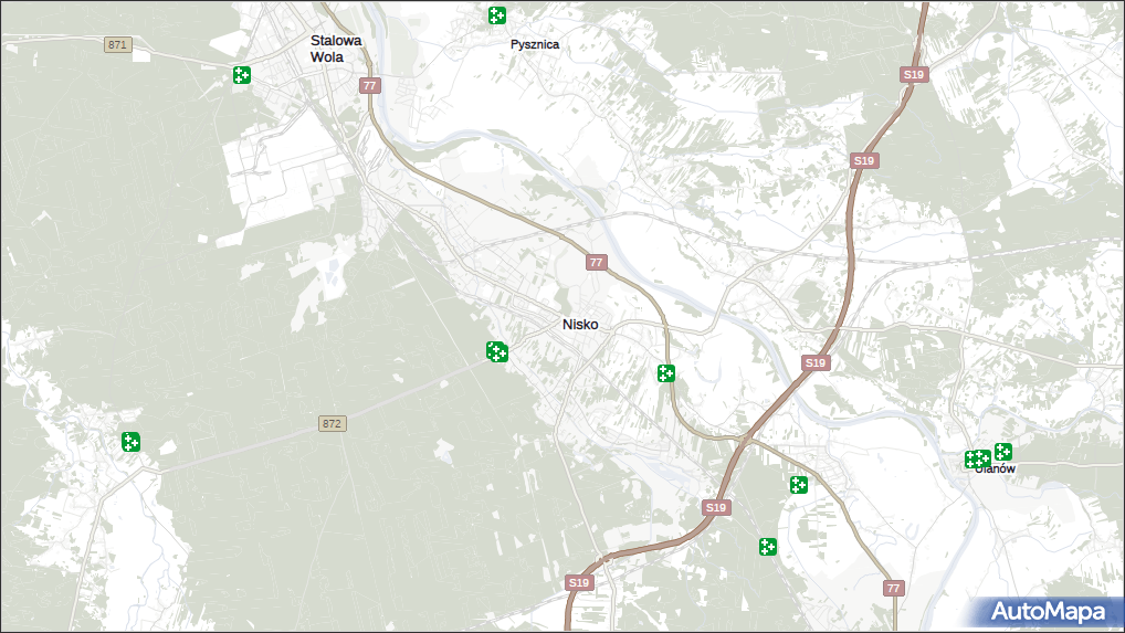 Cmentarz w Nisku Instytucje, Urzędy, Kościoły na mapie Targeo