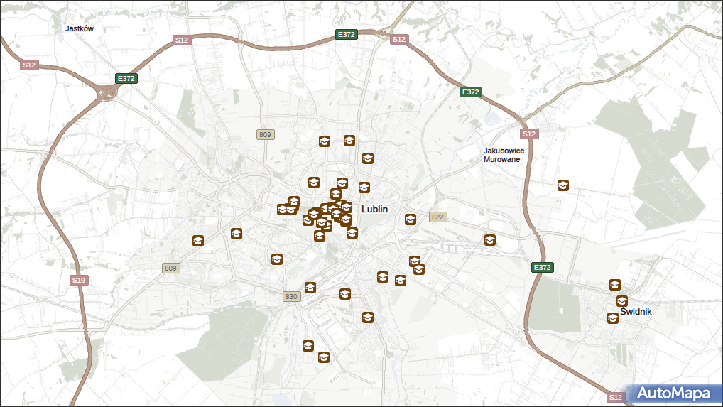 mapa targeo lublin Szkoła policealna w Lublinie :: Szkoła na mapie Targeo