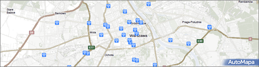 hotspot warszawa mapa Hotspot bezpłatny w Warszawie :: Hotspot, Wi Fi na mapie Targeo