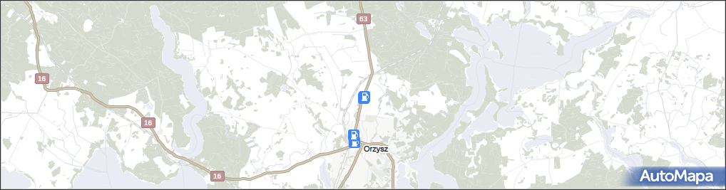 Stacja paliw w Grądy gmina Orzysz Motoryzacja na mapie Targeo