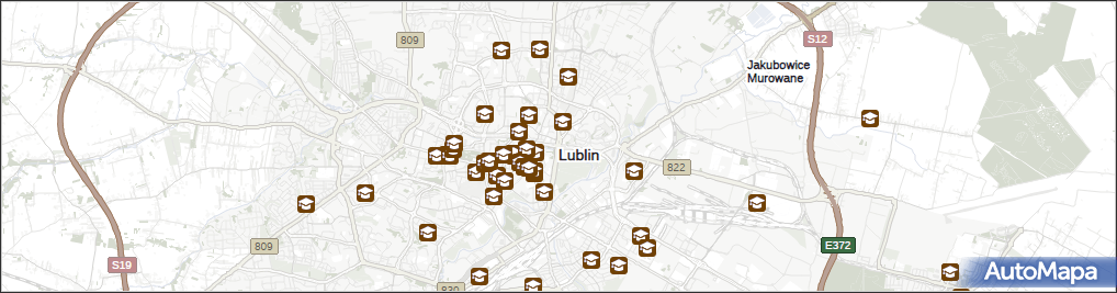 mapa targeo lublin Szkoła policealna w Lublinie :: Szkoła na mapie Targeo