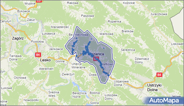 Kod pocztowy 38-722
