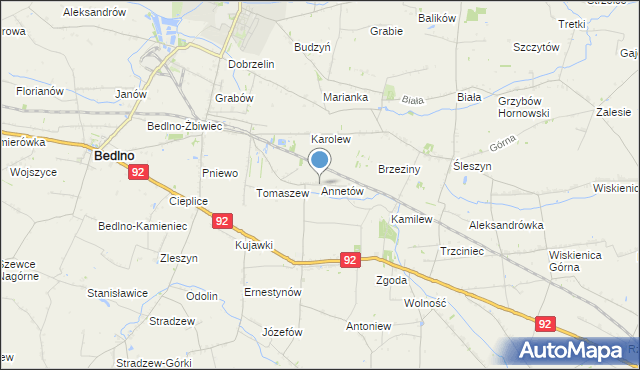 mapa Annetów, Annetów na mapie Targeo