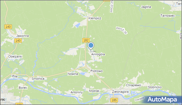 mapa Annogóra, Annogóra na mapie Targeo