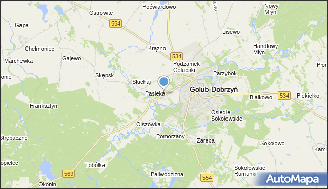mapa Antoniewo, Antoniewo gmina Golub-Dobrzyń na mapie Targeo