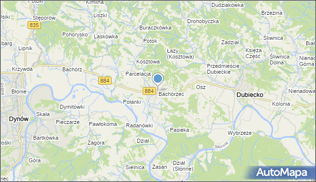 mapa Bachórzec, Bachórzec na mapie Targeo