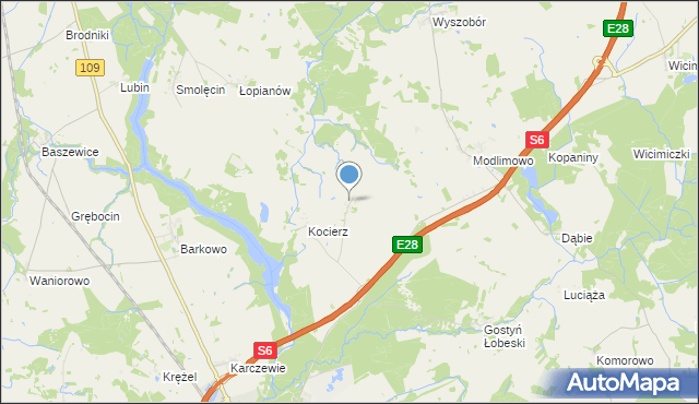 mapa Bądkowo, Bądkowo gmina Płoty na mapie Targeo
