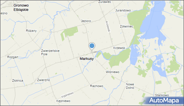 mapa Balewo, Balewo gmina Markusy na mapie Targeo