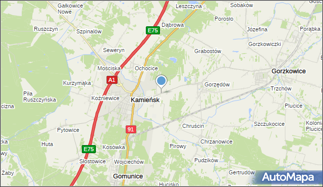 mapa Barczkowice, Barczkowice na mapie Targeo