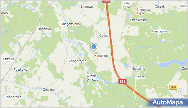 mapa Bardzlino, Bardzlino na mapie Targeo