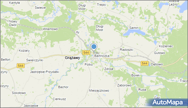 mapa Bartniczka, Bartniczka na mapie Targeo