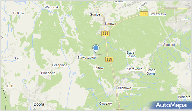 mapa Bartoszewo, Bartoszewo na mapie Targeo