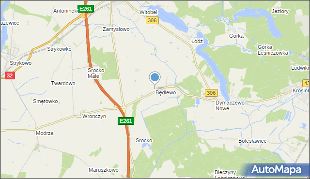 mapa Będlewo, Będlewo na mapie Targeo