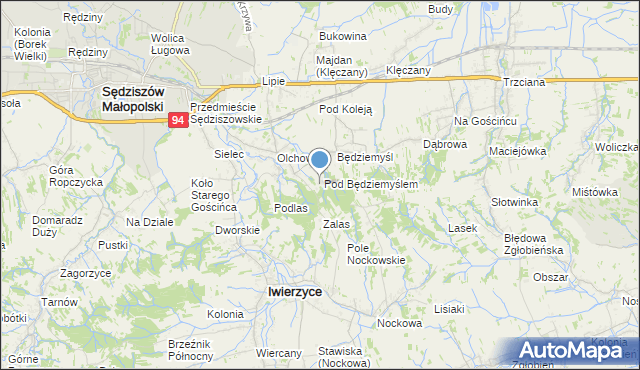 mapa Berdechów, Berdechów na mapie Targeo