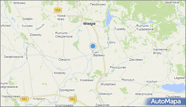 mapa Bętlewo, Bętlewo na mapie Targeo