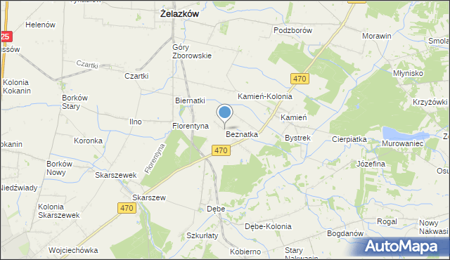 mapa Beznatka, Beznatka na mapie Targeo