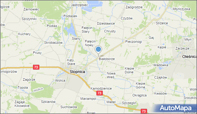 mapa Białoborze, Białoborze na mapie Targeo