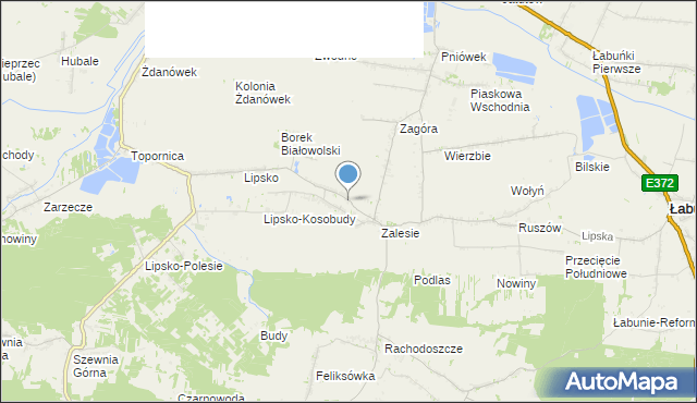 mapa Białowola, Białowola na mapie Targeo
