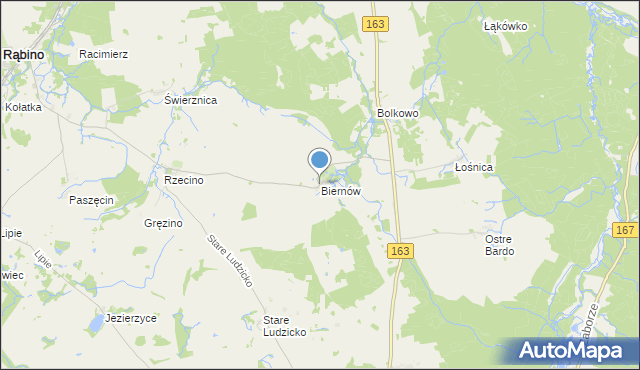 mapa Biernów, Biernów na mapie Targeo