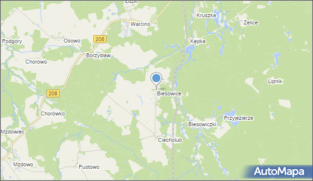 mapa Biesowice, Biesowice na mapie Targeo