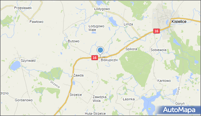 mapa Biskupiczki, Biskupiczki na mapie Targeo