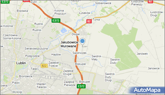 mapa Biskupie-Kolonia, Biskupie-Kolonia gmina Wólka na mapie Targeo