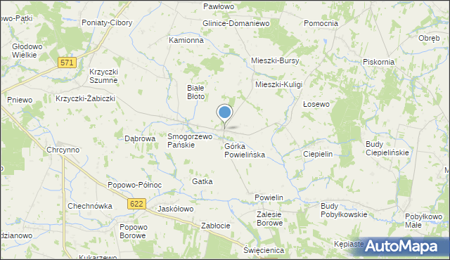 mapa Błędostowo, Błędostowo na mapie Targeo