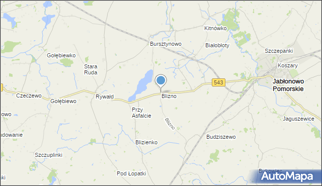 mapa Blizno, Blizno gmina Książki na mapie Targeo