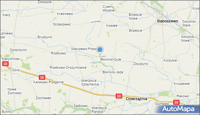 mapa Błomino-Gule, Błomino-Gule na mapie Targeo