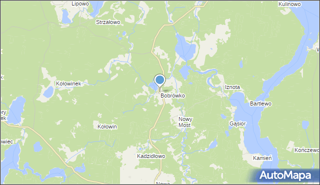 mapa Bobrówko, Bobrówko gmina Piecki na mapie Targeo