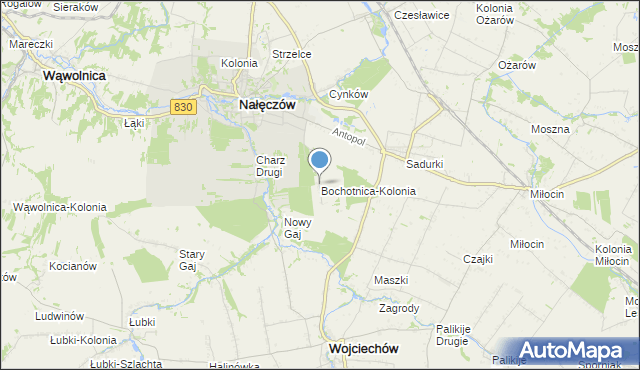 mapa Bochotnica-Kolonia, Bochotnica-Kolonia na mapie Targeo