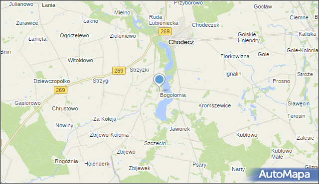 mapa Bogołomia, Bogołomia na mapie Targeo