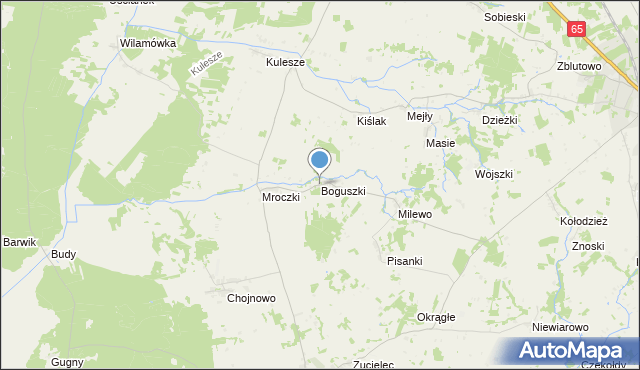 mapa Boguszki, Boguszki gmina Trzcianne na mapie Targeo