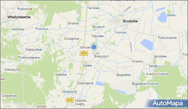 mapa Bratuszyn, Bratuszyn na mapie Targeo