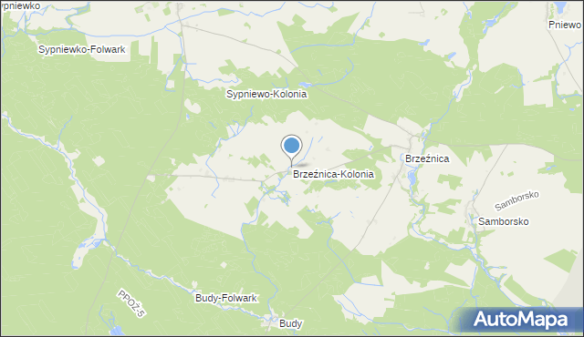 mapa Brzeźnica-Kolonia, Brzeźnica-Kolonia na mapie Targeo