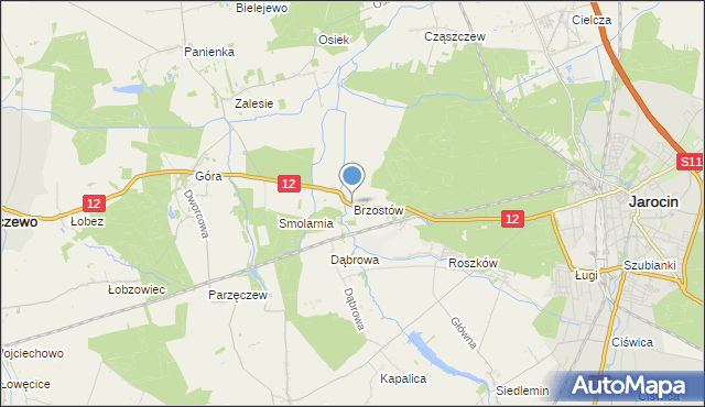 mapa Brzostów, Brzostów na mapie Targeo