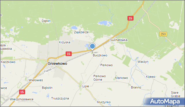 mapa Buczkowo, Buczkowo gmina Gniewkowo na mapie Targeo