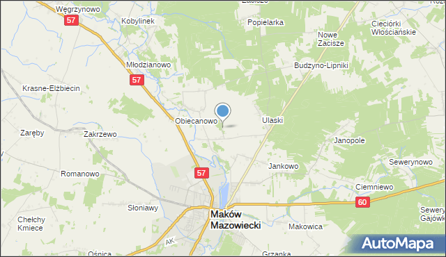 mapa Budzyno-Bolki, Budzyno-Bolki na mapie Targeo