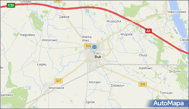 mapa Buk, Buk powiat poznański na mapie Targeo