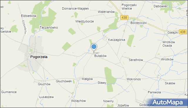 mapa Bułaków, Bułaków na mapie Targeo