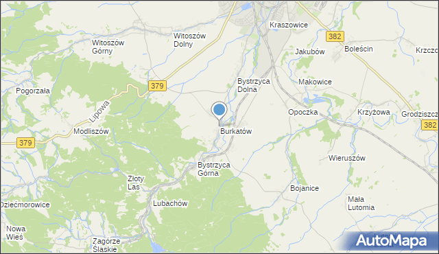 mapa Burkatów, Burkatów na mapie Targeo