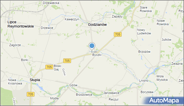 mapa Byczki, Byczki na mapie Targeo