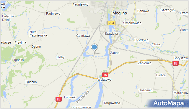 mapa Chabsko, Chabsko na mapie Targeo