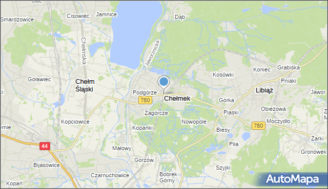 mapa Chełmek, Chełmek powiat oświęcimski na mapie Targeo