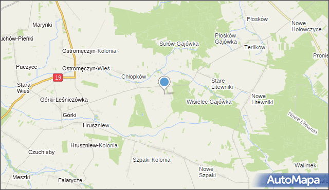 mapa Chłopków-Kolonia, Chłopków-Kolonia na mapie Targeo