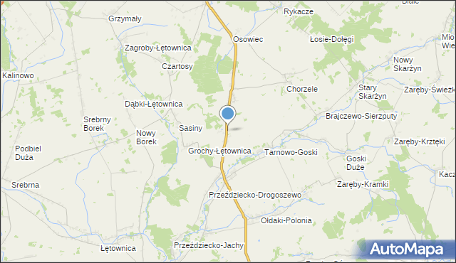 mapa Chmiele-Pogorzele, Chmiele-Pogorzele na mapie Targeo