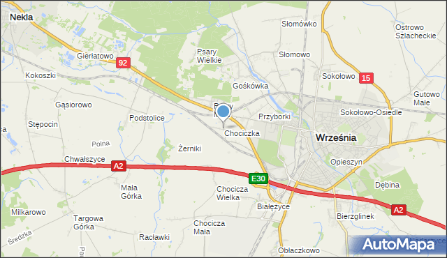 mapa Chociczka, Chociczka na mapie Targeo