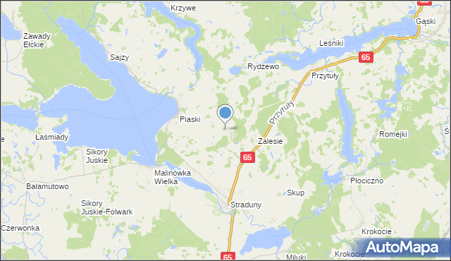 mapa Chojniak, Chojniak gmina Ełk na mapie Targeo