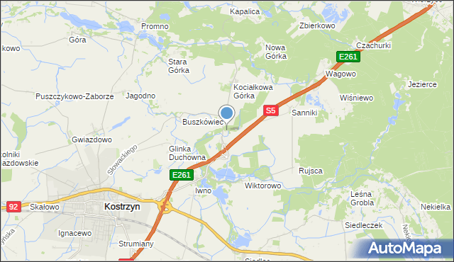 mapa Chorzałki, Chorzałki na mapie Targeo