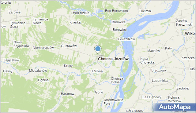 mapa Chotcza-Józefów, Chotcza-Józefów na mapie Targeo